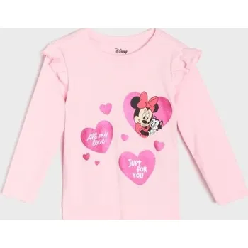 Dívčí spodní prádlo Sinsay - Bavlněná košilka s potiskem Minnie Mouse - pastelová růžová - 117FT-03X - 117FT-03X-104