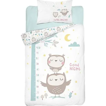 Bambusové povlečení do postýlky Sovy hnědé Bavlna, Bambus, 100/135, 40/60 cm