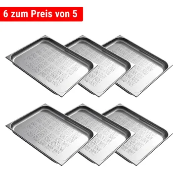 Dóza na potraviny G.Gastro Nerezová GN nádoba 2/1 - perforovaná - hloubka: 40 mm