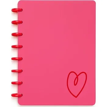 Růžový kroužkový blok - Srdce