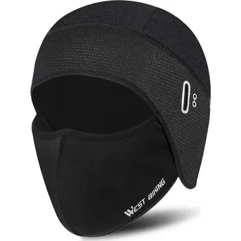 Čepice WEST BIKING Zimní kukla s fleece materiálem ČERNÁ
