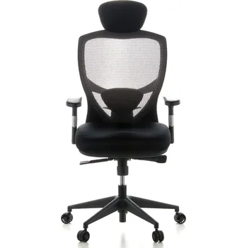 hjh OFFICE Kancelářská židle / Šéfovské křeslo VENUS BASE (stříbrnošedá)