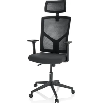 hjh OFFICE Kancelářská židle / Otočná židle BRETON BASE (černá)