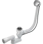 BESCO Automatický vanový sifon s přepadem - chrom, bílý Varianta: Barva - Chrom