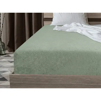 Froté prostěradlo EXCLUSIVE světle olivové 180 x 200 cm