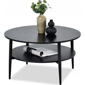 Konferenční stolek Konferenční stolek Mebel-Partner kulatý 80 x 80 x 45 cm černý