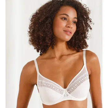 Podprsenka Podprsenka z recyklované krajky, s kosticemi slonová kost 80