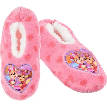 Dívčí bačkory Teplé růžové bačkory s motivem Tlapková patrola Velikost: 27-30