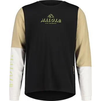 cyklistický dres volný dres s dlouhým rukávem Maloja HaunoldM. deep black multi XL