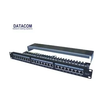 Patch panel DATACOM Patch panel 24p.CAT6 1U 3x8 LSA, STP 19" černý s vyvázáním