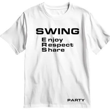 Pánské tričko Tričko bílé Swingers party – Od Máry Velikost triček: S, Barva triček: Bílá