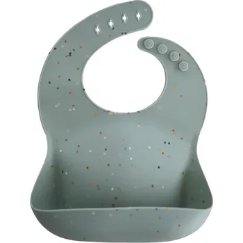 Bryndák MUSHIE Silikonový bryndák Cambridge Blue Confetti