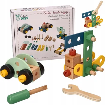 ostatní stavebnice DŘEVĚNÉ STAVEBNICE DŘEVĚNÁ STAVEBNICE 40 DÍLŮ MALÝ INŽENÝR