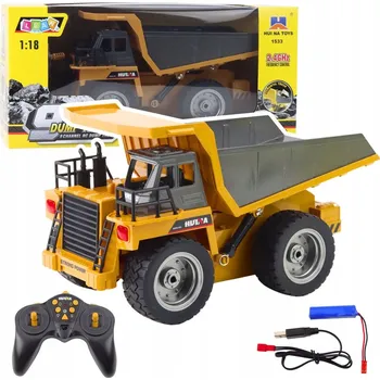 RC model Sklápěč Huina na dálkové ovládání RC Žlutý 9-CH 1:18