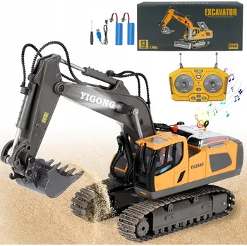 autíčko Dálkově ovládaný bagr buldozer 2.4G RC 11kanálový se světly a zvukem