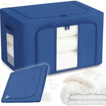 Úložný box Organizér / Kufr pro skladování béžový 66L na oblečení, hračky a povlečení