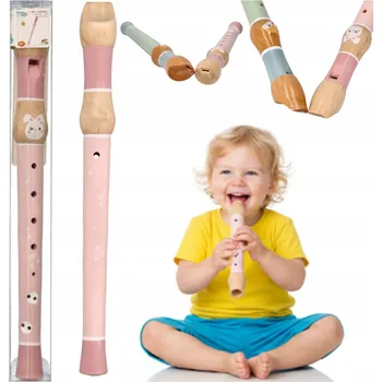 Hudební nástroj pro děti FLET DREWNIANY ZABAWKA GRAJĄCA INSTRUMENT FLÉTNA PRO DĚTI