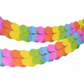 Papírová girlanda Barevná duhová 365 cm