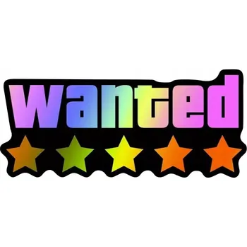 Samolepicí dekorace na vozidlo NÁLEPKA na Auto | WANTED GTA KLASIKA HRA SA HOLOGRAM HONIČKA TUNING