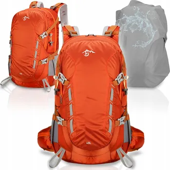 Outdoorové zavazadlo Batoh turistický oranžový 40 l s pláštěnkou