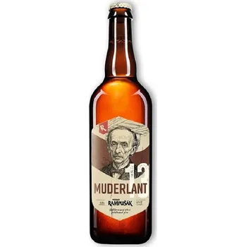 Pivo RAMPUŠÁK 13 MUDERLANT polotmavé silné pivo 0,75 sklo 5,2%