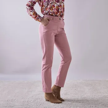 Dámské kalhoty Kalhoty chino šedorůžová 50