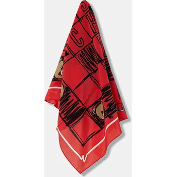 Šátek Hedvábný šátek Moschino M5842.50221 červená 33A, vel. ONE SIZE