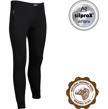 Pánské termo spodky VoXX IN03 INSPIRED / Pánské dlouhé funkční spodky z merino vlny - černá M