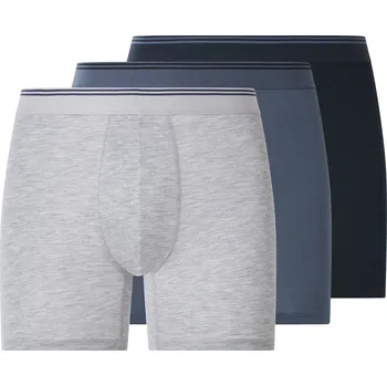 Boxerky esmara Men Pánské boxerky s BIO bavlnou, 3 kusy (navy modrá / šedá, 4/S)