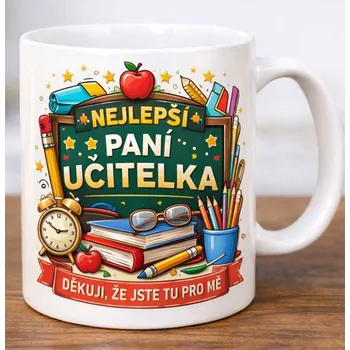 Hrneček pro paní učitelku 12 - bílý