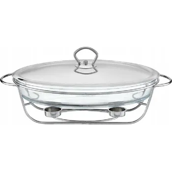 Žáruvzdorná mísa Ambition skleněná oválná s ohřívačem 3 l