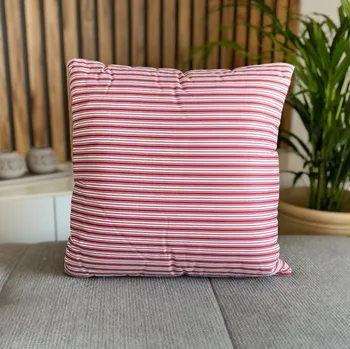 Polštář Polštář Klasik 40x40 - Pruhy červené