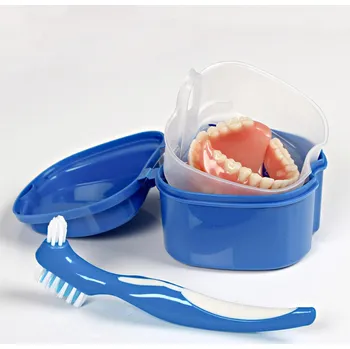 3Pagen 3dílná sada na čištění zubních náhrad modrá