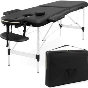 Masáž 4FIZJO Masážní a rehabilitační stůl 4FIZJO z hliníku, šířka 60 cm ČERNÁ