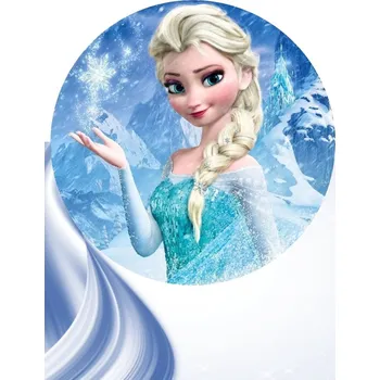 Jedlá dekorace na dort "Frozen 3" 20 cm (Fondánový list NEVYŘEZÁNO)