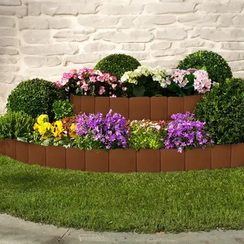 Zahradní obrubník Zahradní palisáda, hladká hnědá