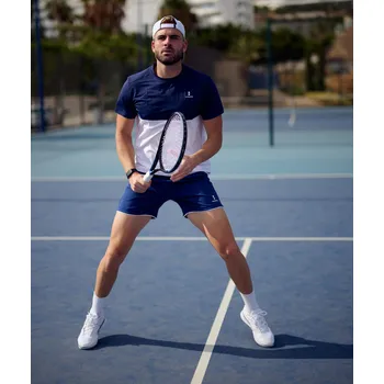 Pánské tričko NORDICDOTS Pánské tričko Performance L BÍLÁ|MODRÁ