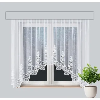 Kusová oblouková záclona Ola výška 170 cm x šířka 300 cm bílá