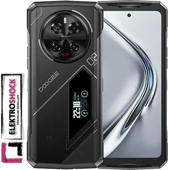 Mobilní telefon Doogee V40 PRO 36GB+512GB 8680mAh Barva: Černá + Voucher na prodlouženou záruku 36 měsíců a garanci výměny zboží v případě poruchy + tvrzené sklo + poutko