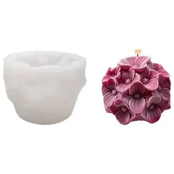 Výroba svíčky Silikonová forma na svíčku květy III.