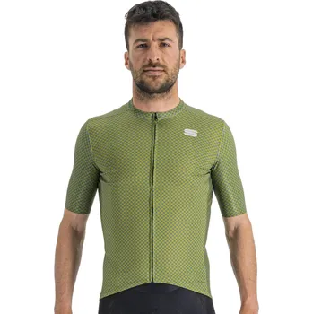 cyklistický dres dres Sportful Checkmate Jersey Guacamole Blue Sea L