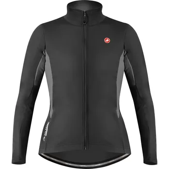 Cyklistická bunda dámská bunda Castelli Entrata 2 W Jacket Light Black/Dark Gray L