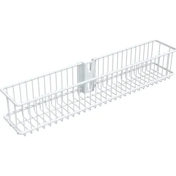 Úložný box INTEGRI Policový koš ARWU 80, 43,5 × 8 × 7,9 cm, ocel, bílý&nbsp;57360