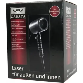 Venkovní osvětlení LED laserový projektor s rotačním efektem LUMINEO 9 funkcí, černý