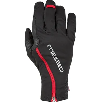 Cyklistické rukavice zimní rukavice Castelli Spettacolo RoS Glove Black Red XL
