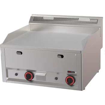 Kuchyňský gril RM GASTRO Grilovací deska 65x48 plynová durable chrom hladká bez podestavby FTHC 60 GL RedFox