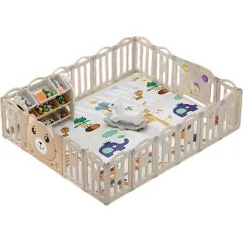 Dětská ohrádka Ohrádka pro děti Emporio Dětská ohrádka, plastová, béžová 185 × 185 cm