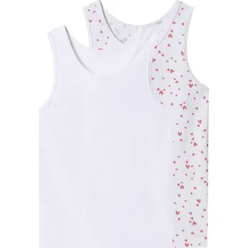 lupilu® Dívčí košilka s BIO bavlnou, 2 kusy (bílá, 110/116)