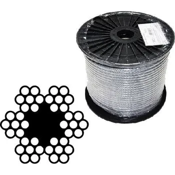 Lano lanko 3mm ocel Zn DIN 3055 (6*7M-FC)