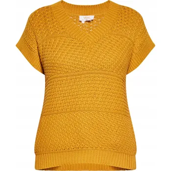 Dámský svetr Dámský svetr s krátkým rukávem usha FESTIVAL - žlutý, XL